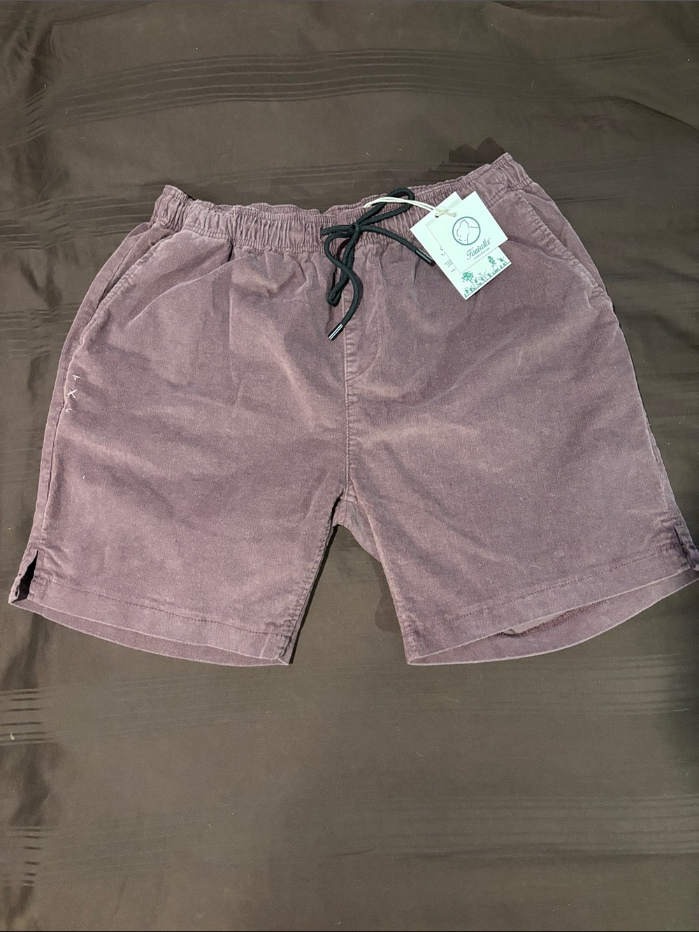 Men's Corduroy Drawstring Shorts - Plum